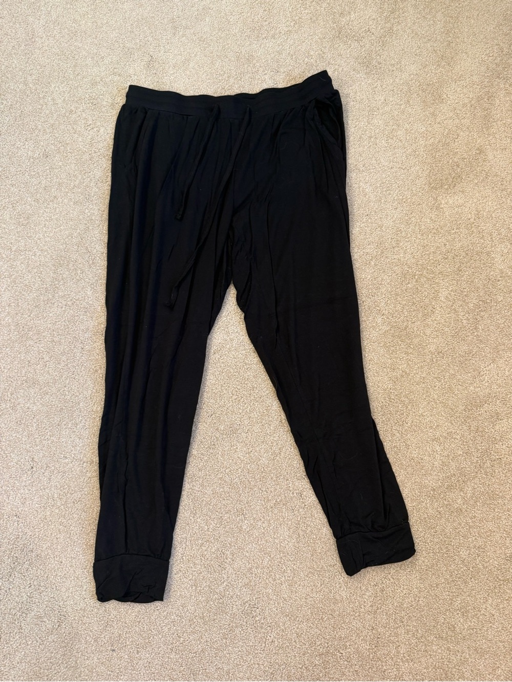 Kindred Bravely Black Drawstring Lounge Joggers for Postpartum